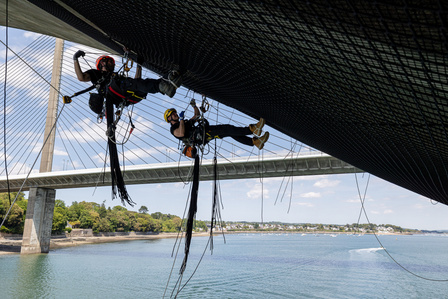 Travaux Acrobatiques opérés par Jarnias à Brest, France photo Bekker Thomas