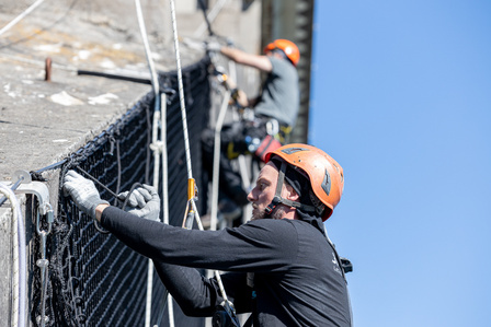 Travaux Acrobatiques opérés par Jarnias à Brest, France photo Bekker Thomas