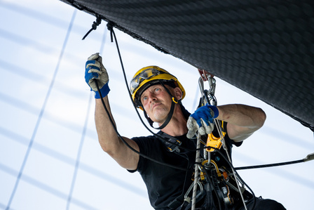 Travaux Acrobatiques opérés par Jarnias à Brest, France photo Bekker Thomas