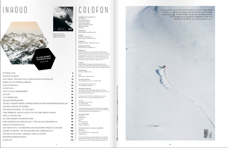 Published photo in White ski magazine photo by Bekker Thomas​