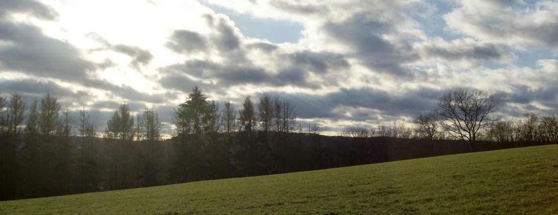 Eine Landschaftsaufnahme des Westerwalds