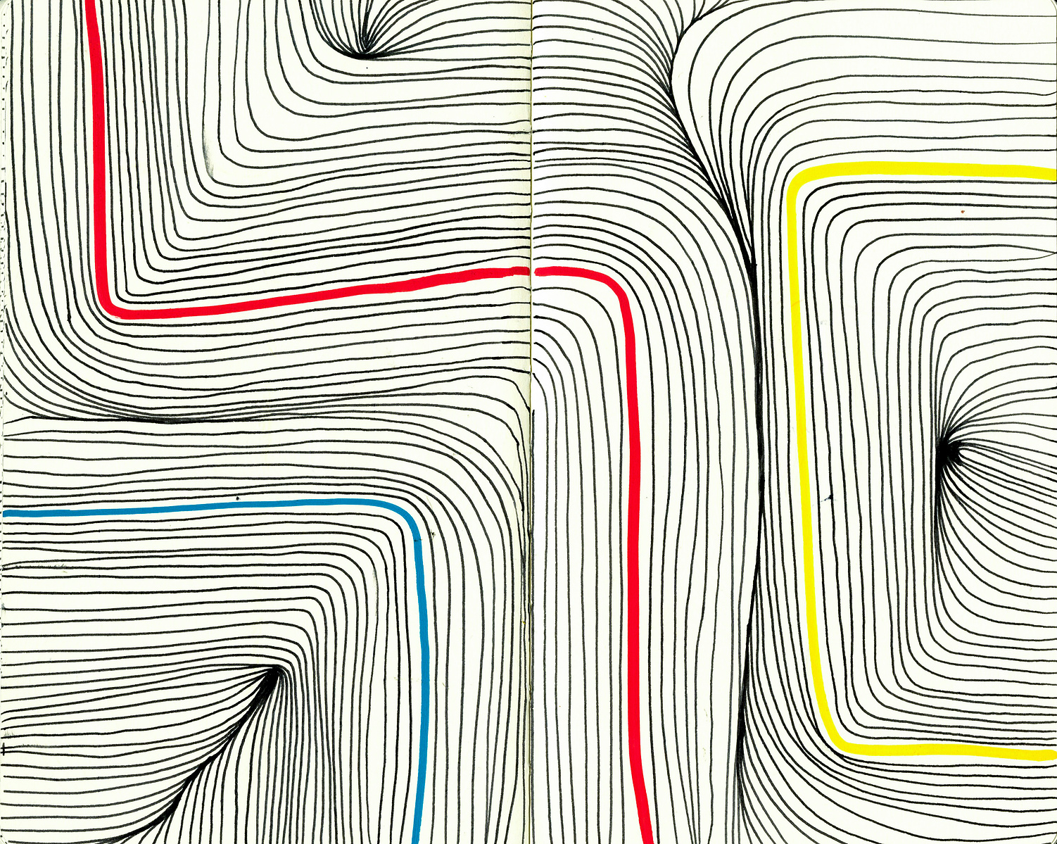 Fluir - 2023 (pen & marker on paper)