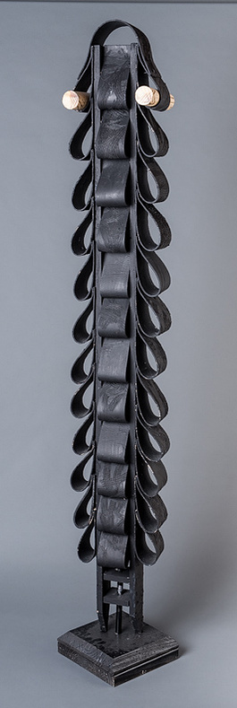 Thank You Mr. Mandela-Totem in the Shape of Ties With Painted A Black.