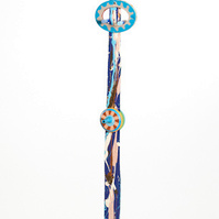 Passion Of Hope-Abstract Ladder With Abstract Ties On The Top. The Ladder and Ties Are Multicolored.