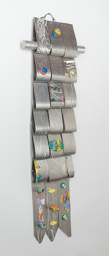  Choice Blessing-Silver Art Piece with Color Detail That Resembles A Blanket 