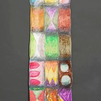 Beyond and Near I-Multicolored Art Piece That Resembles A Blanket 
