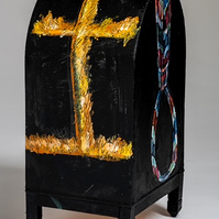  Conversation With The Proud Boys Detail - Black Mailbox With a Burning Cross On the Back