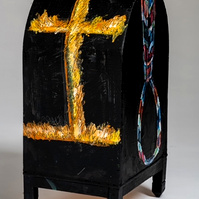  Conversation With The Proud Boys Detail - Black Mailbox With a Burning Cross On the Back