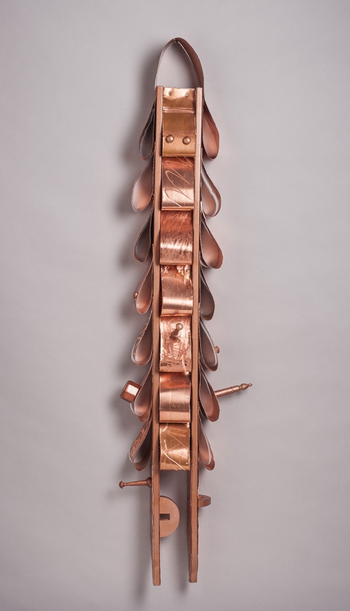 For Sandra- Copper Totem in the Shape of Ties.