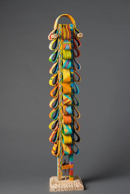 Seeking Blessings III- Multicolor Totem in the Shape of Ties