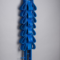 Bebe Medley-Totem in the Shape of Ties With Painted Blue.