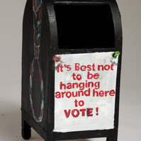  Conversation With The  Proud Boys - Black Mailbox with Red Writing On The Front