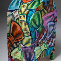 Bow Ties Side - Mailbox with Painted Bow Ties of Various Colors