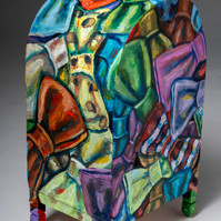 Bow Ties Side - Mailbox with Painted Bow Ties of Various Colors