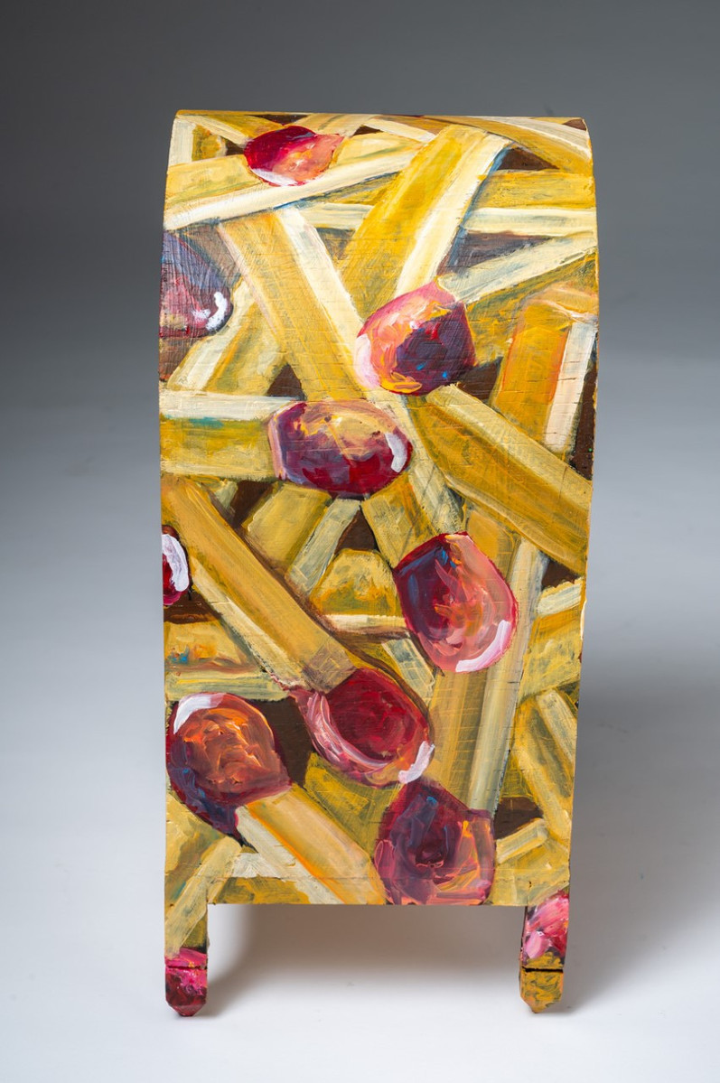 Matches Back- Mailbox with Painted Matches