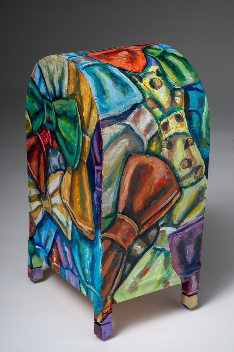 Bow Ties Back - Mailbox with Painted Bow Ties of Various Colors