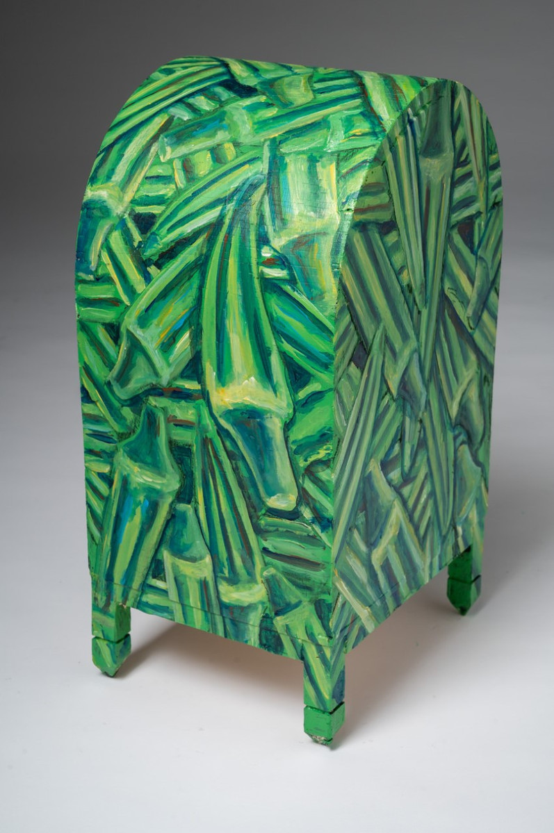 Okra-Mailbox with Painted Green Okra