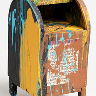 Preamble- Mailbox with Various Color Splatter and the Constitution of The United States