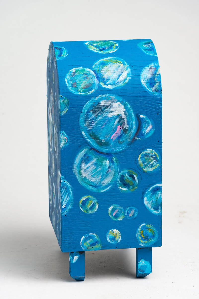 Bar Soap Back - Blue Mailbox with Bubbles