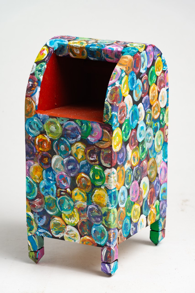 Marbles - Mailbox with Painted Marbles of Various Colors