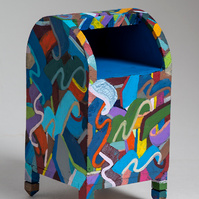 Heavenly Thoughts- Mailbox with Abstract Shapes and Various Colors