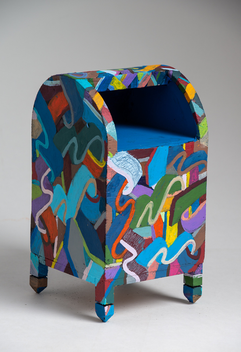 Heavenly Thoughts- Mailbox with Abstract Shapes and Various Colors