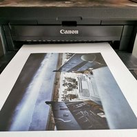 Photo printing using the perma jet paper of the D Day landing on the beaches of Normandy