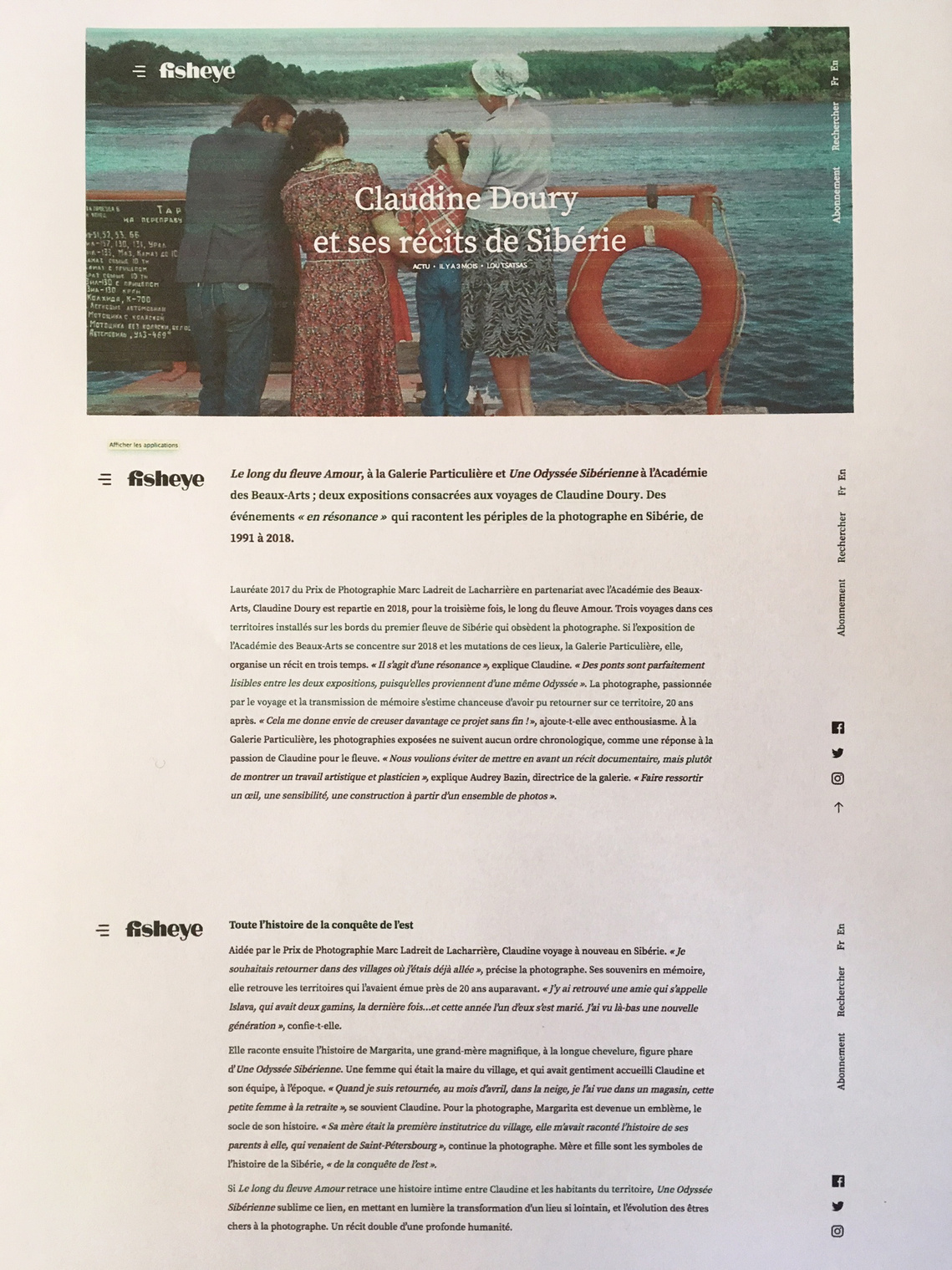 Fisheye Magazine, décembre 2018 