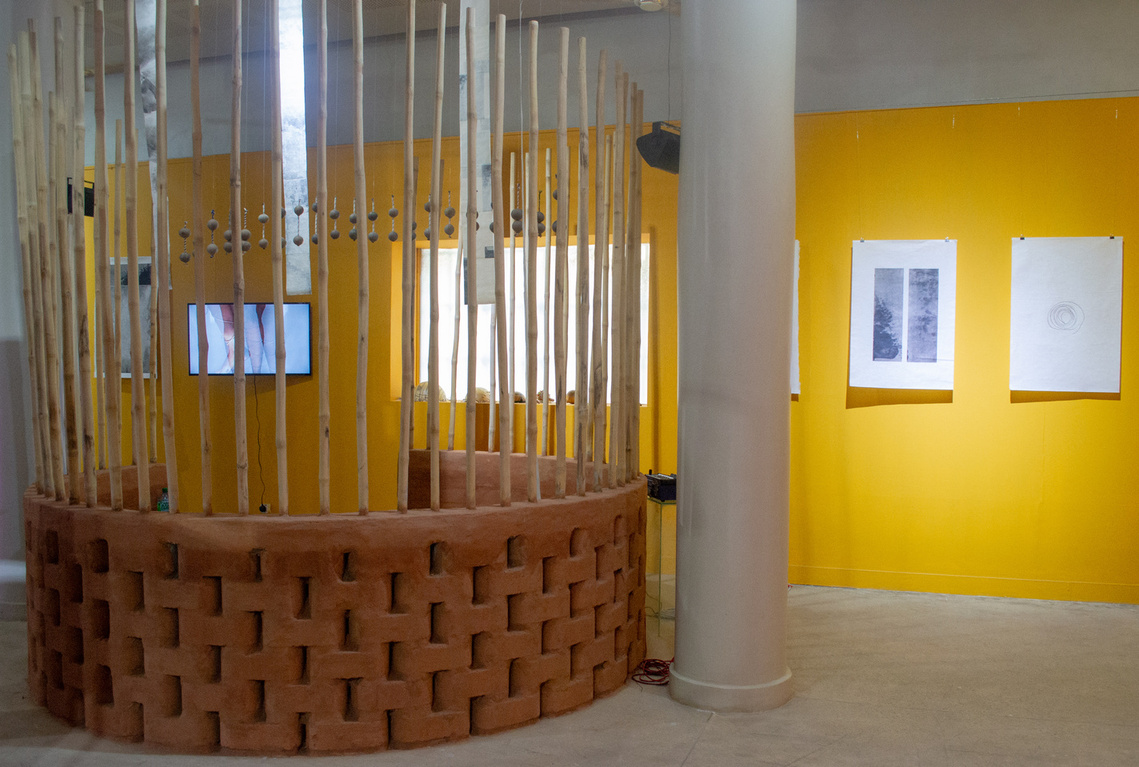Installation of Kurota . Sununguka project in collaboration with Dr Lennon Mhishi.  Exhibitio at Theodore Monod Museum, Dakar, Senegal. 2024