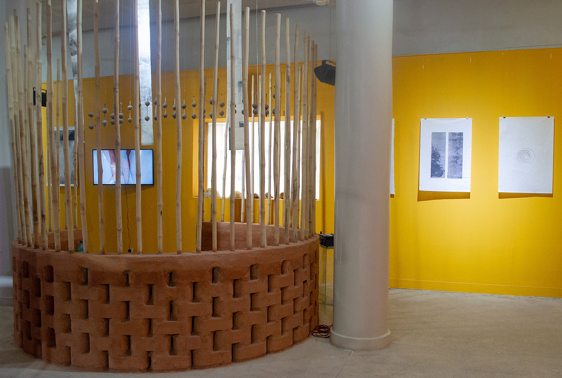 Installation of Kurota . Sununguka project in collaboration with Dr Lennon Mhishi.  Exhibitio at Theodore Monod Museum, Dakar, Senegal. 2024