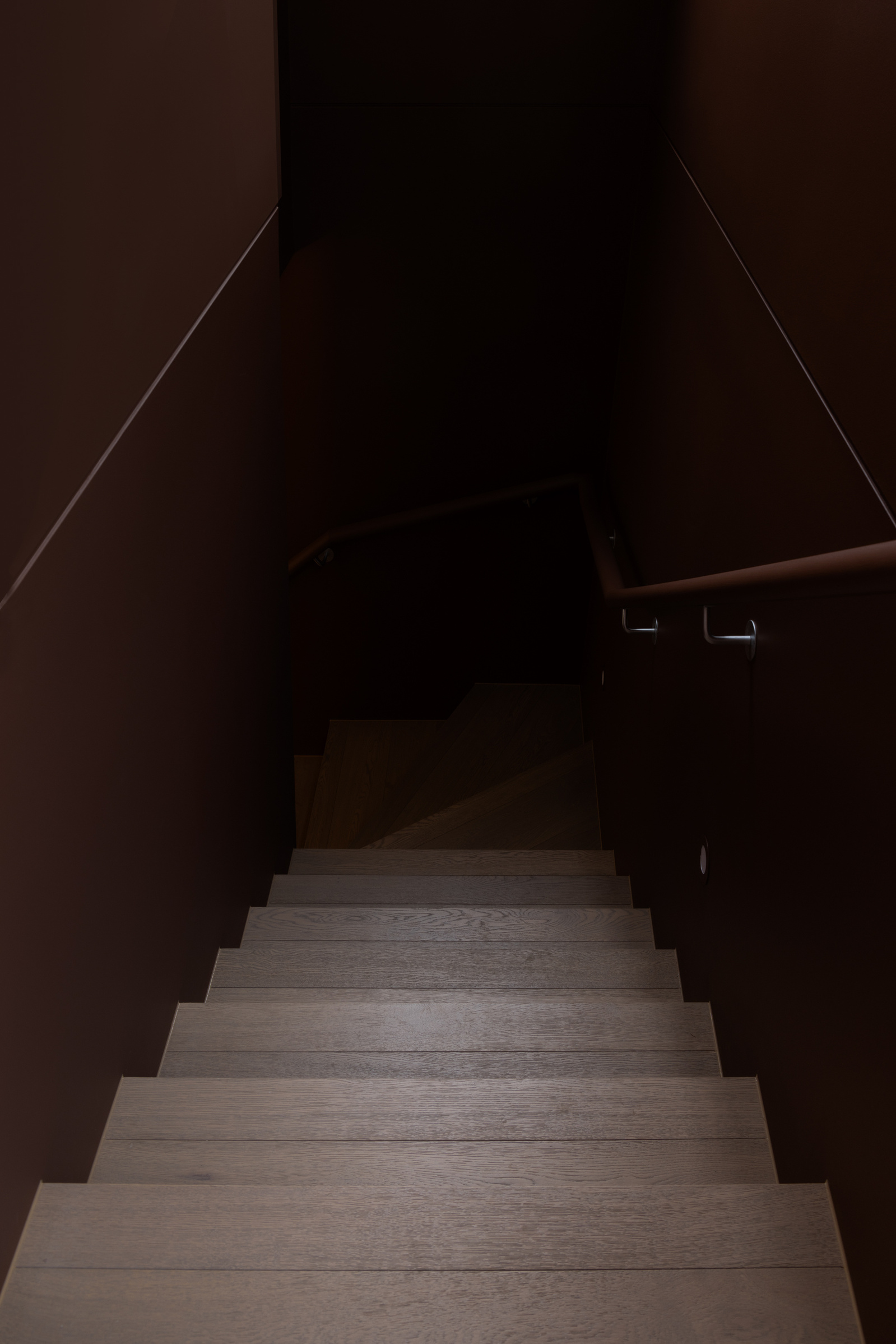 Burgundy colour staircase Melbourne Design