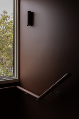 Burgundy colour staircase Melbourne Design