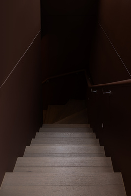 Burgundy colour staircase Melbourne Design