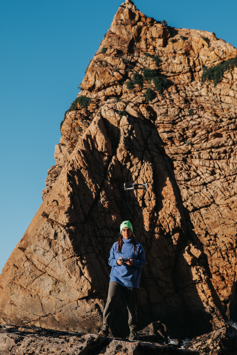 Recording footage for a music video-clip in Praia da Ursa - Sintra