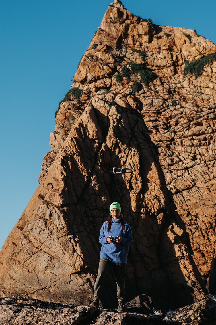 Recording footage for a music video-clip in Praia da Ursa - Sintra