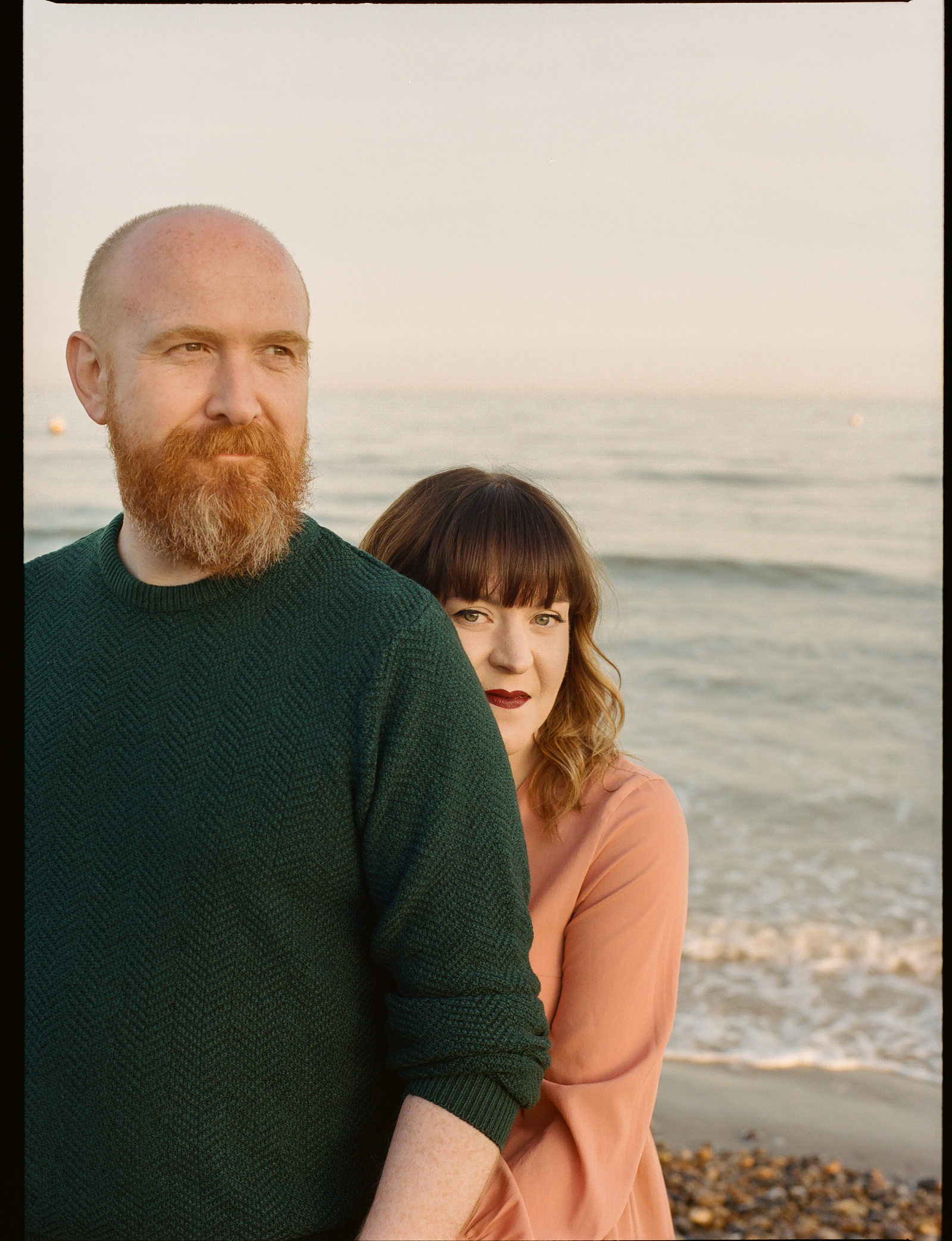 film photography couples love brighton beach UK