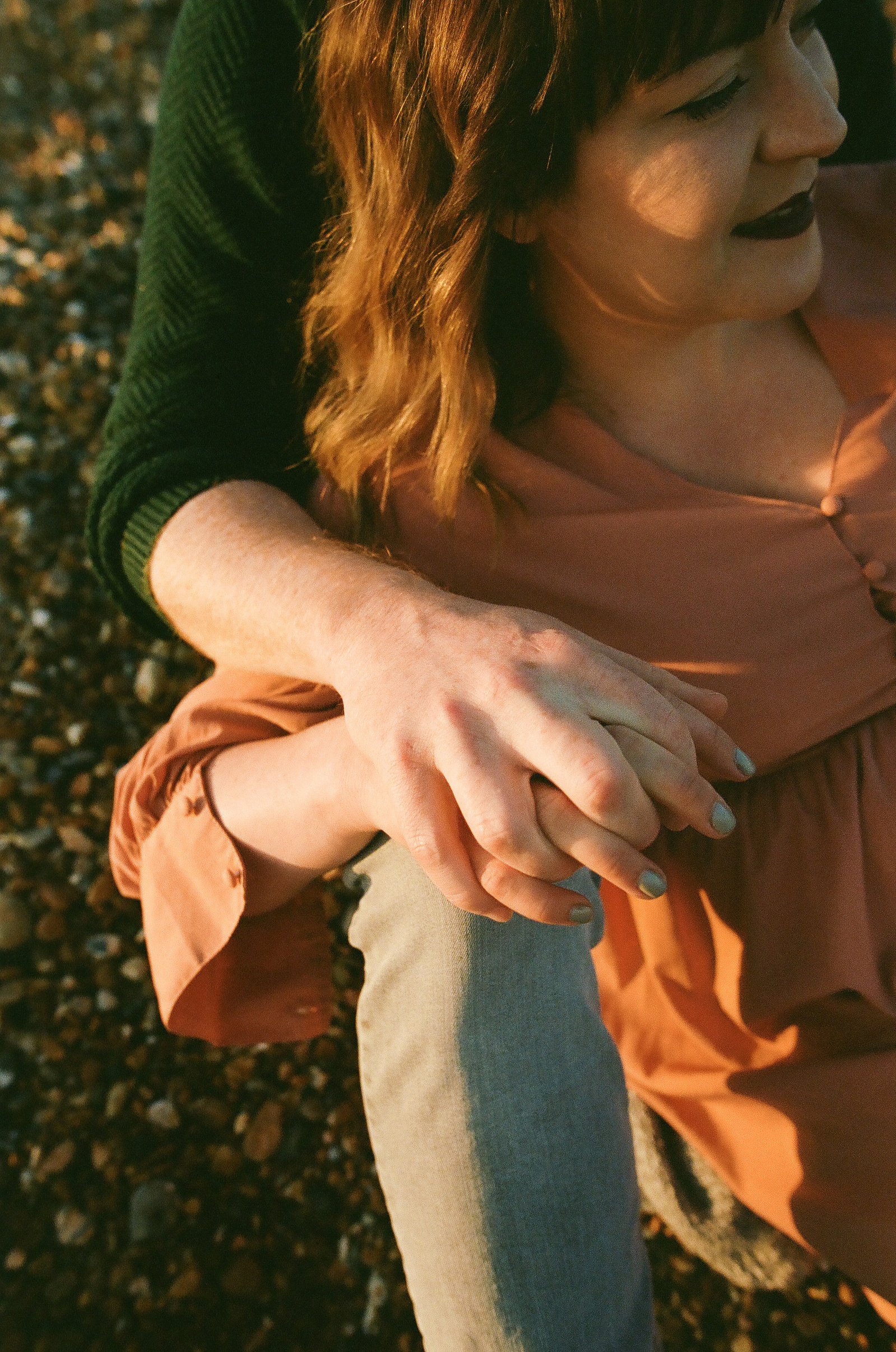 film photography couples love brighton beach UK