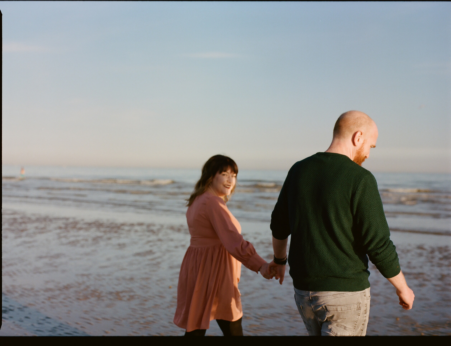 film photography couples love brighton beach UK