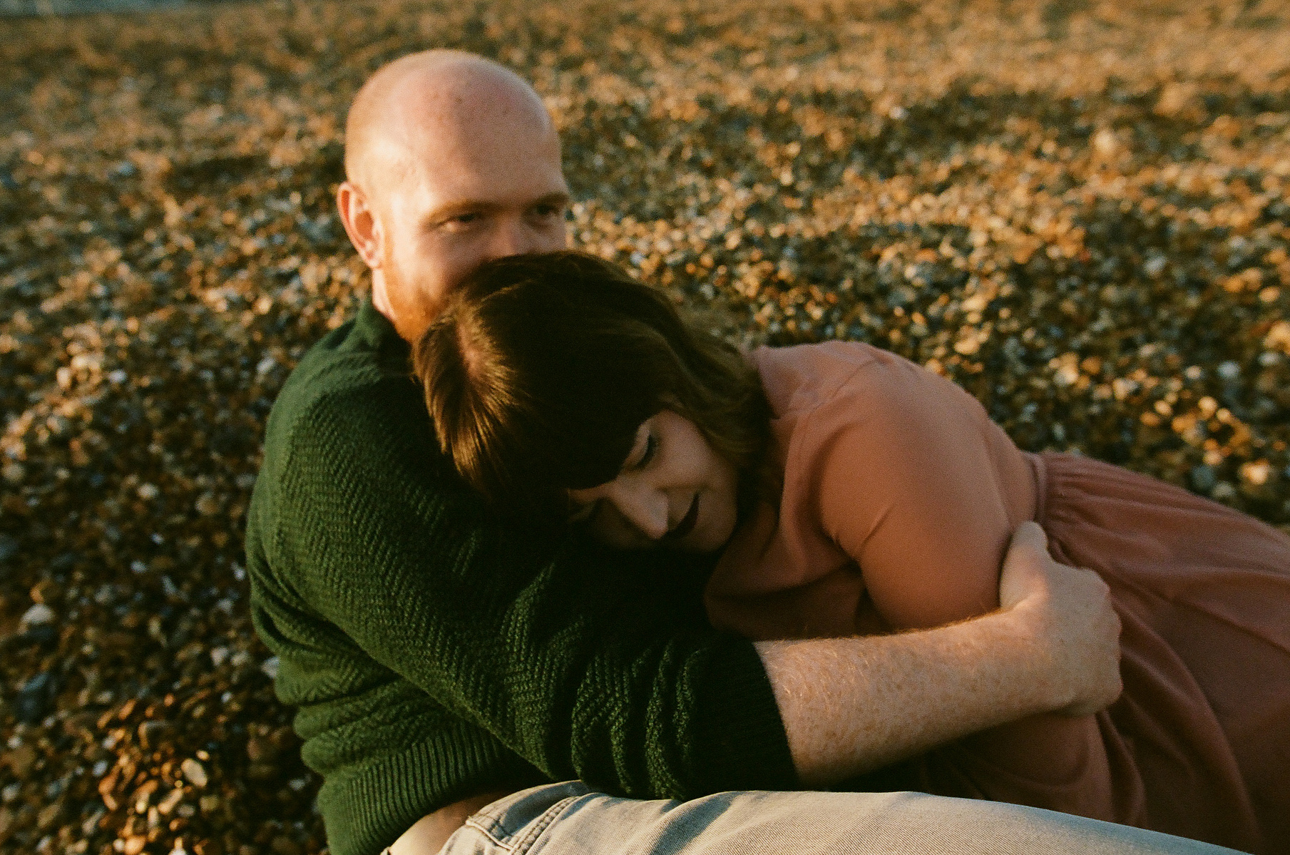 film photography couples love brighton beach UK
