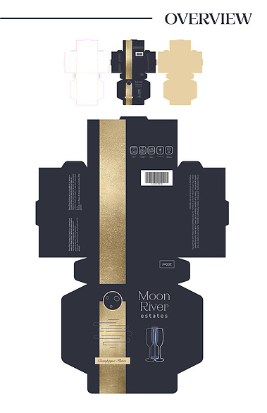 A visual of the net with the full design on it.