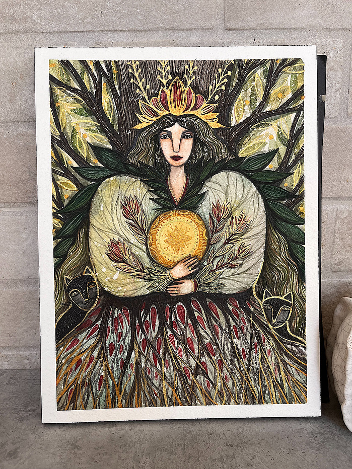 Queen of pentacles
