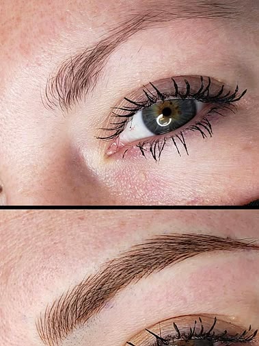 Microblading Before and After Microblading and Nano Blading in Delaware County Near Media, PA, Newtown Square