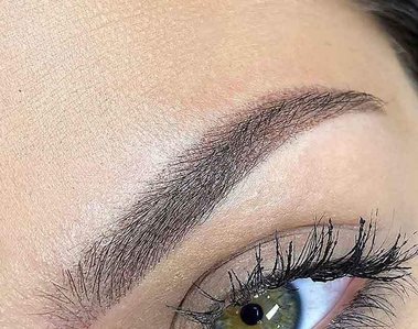 Powder Brows that are a form of semi-permanent makeup that uses a technique as Microshading. The effect appears as soft pixels that deep the color of the brow area and look like soft brow makeup. 