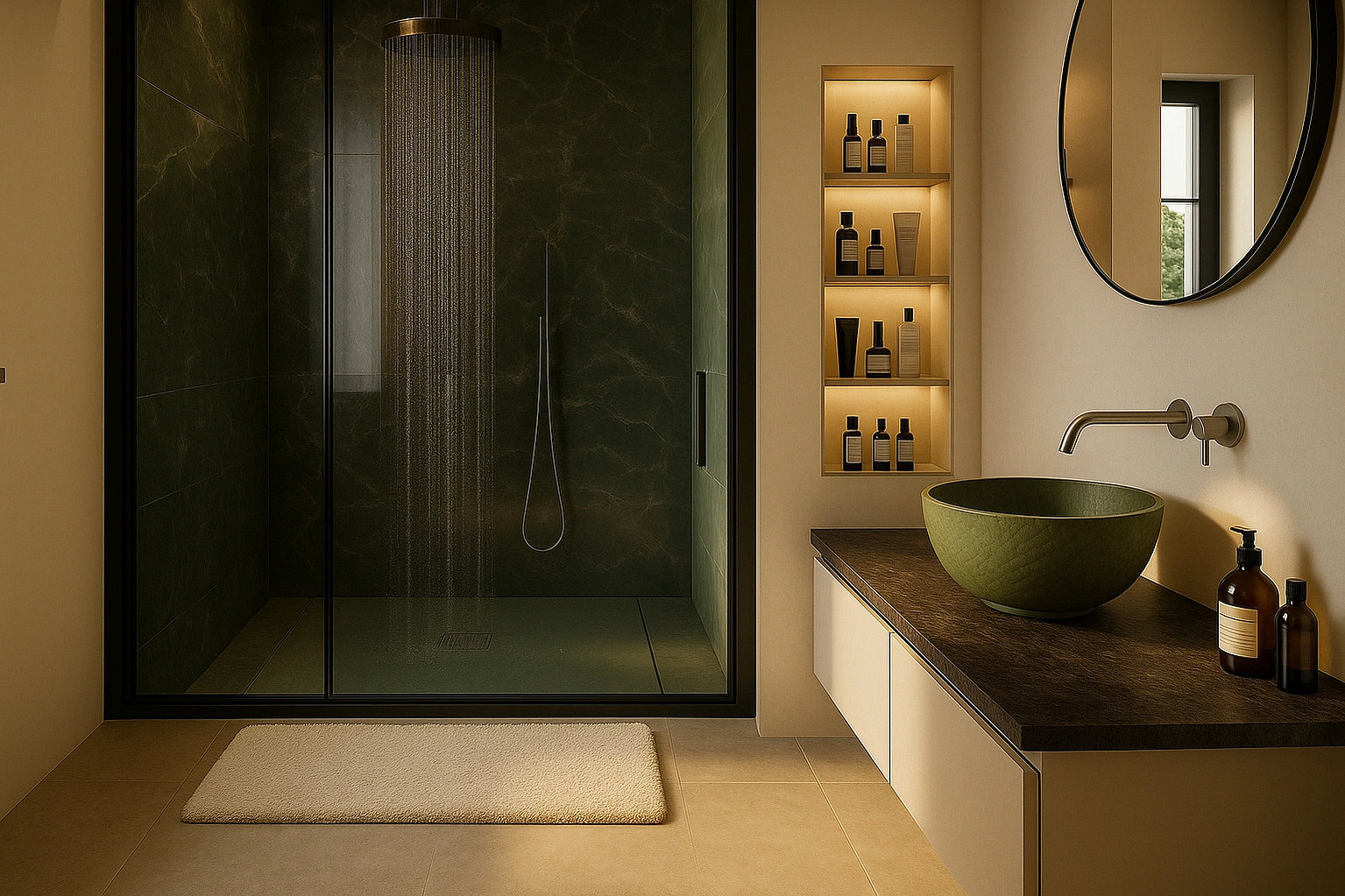 Bathroom shower detail