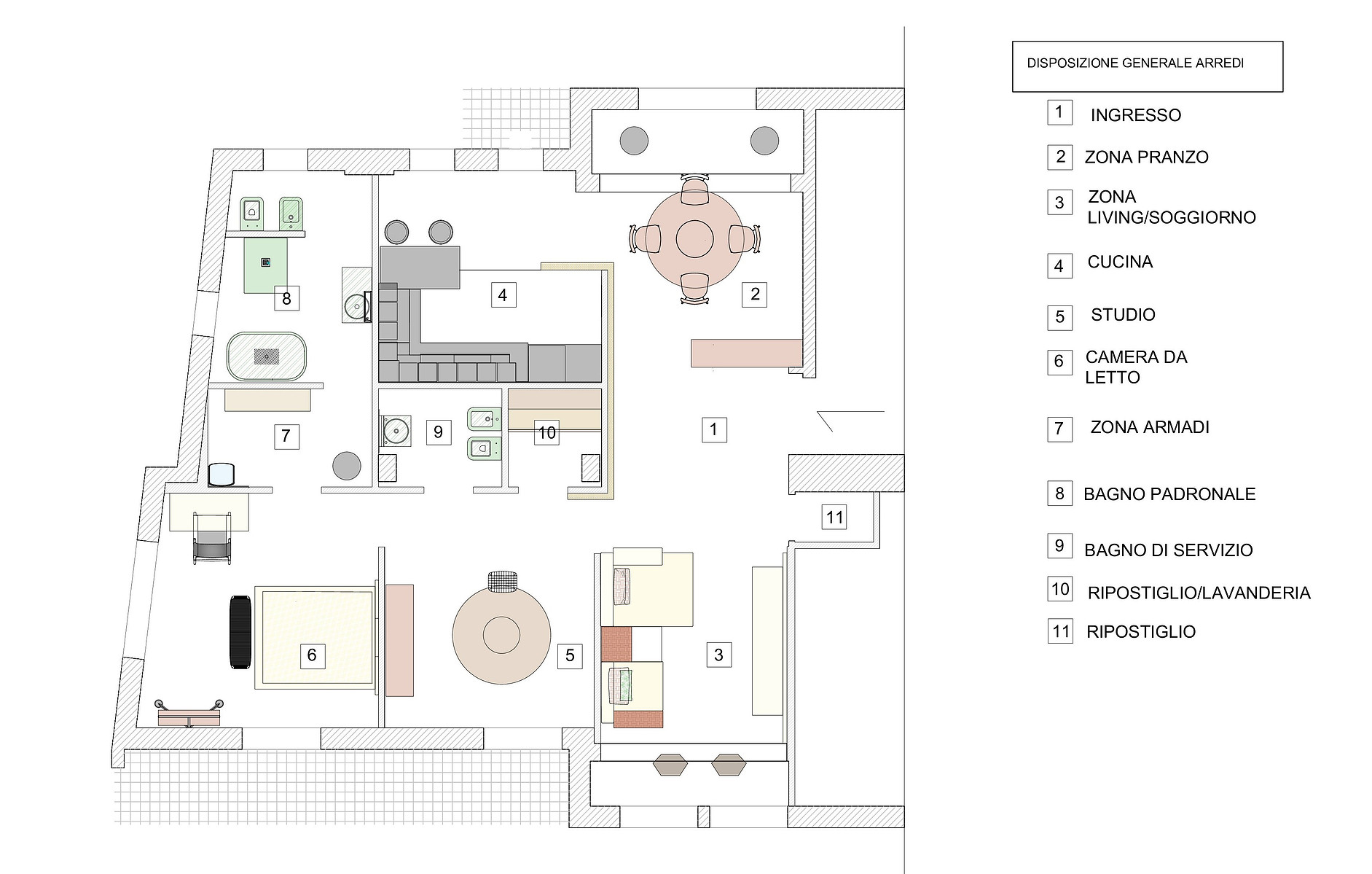 Furniture layout plan
