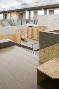Tectonics in Yokohama Triennale held in 2017 in Yokohama Japan. Space is designed by Fujiwara Teppei Architects Lab.