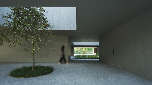 Entrance threshold of a house designed by Neri & Hu.
