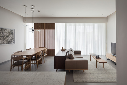 Interior photography of an apartment at Cosmopolitan Condo designed by Sujonohun.