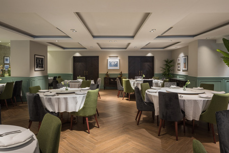 The interior of Thanying restaurant at the Amara Hotel Singapore designed by Knots.