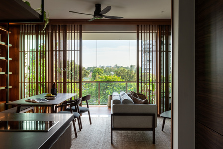 Interior photography of an apartment at Trevose Crescent designed by Goy Architects.